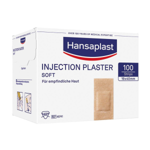 Hansaplast Soft Injektionspflaster, hautfarben, 19 x40mm, 100 St.